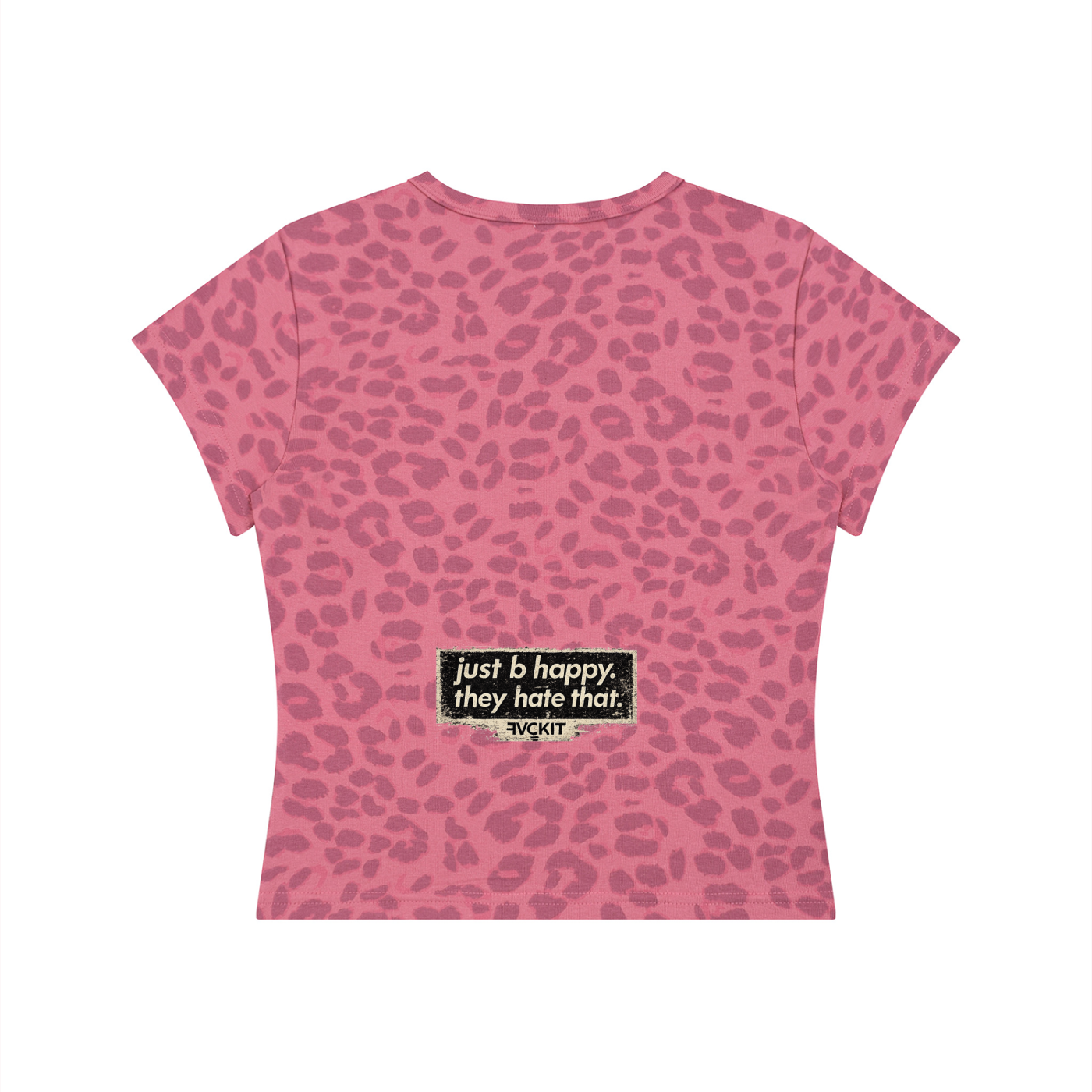 WE!RD B!TCH SH!T = Women’s Leopard Print Crop T-Shirt