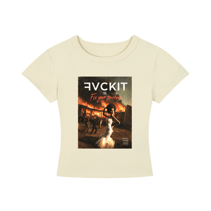 FIX YOUR POSTURE = Women's Cropped T-Shirt