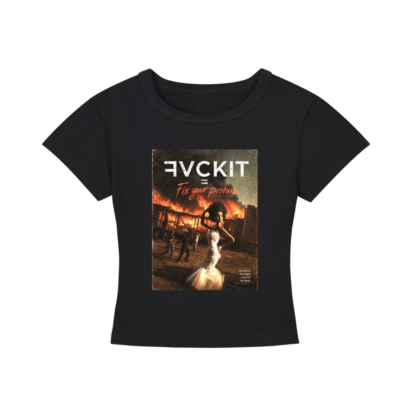 FIX YOUR POSTURE = Women's Cropped T-Shirt
