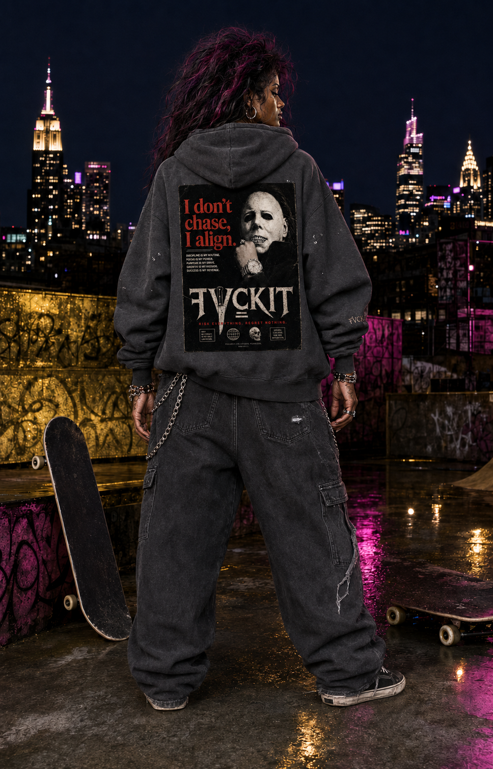 KILLER DRIVE = Vintage Washed Frayed Fleece Hoodie