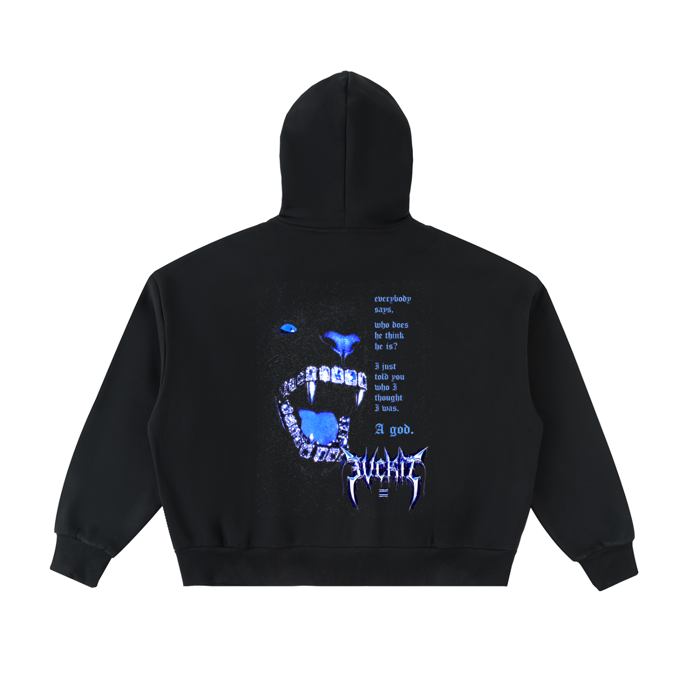 I AM = Fleeced Full-Zip Boxy Hoodie