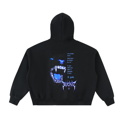 I AM = Fleeced Full-Zip Boxy Hoodie