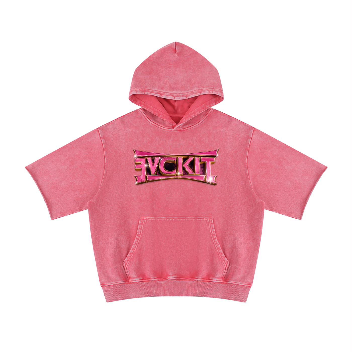 B!TCH I'M BACK = Mineral Wash Short Sleeve Hoodie