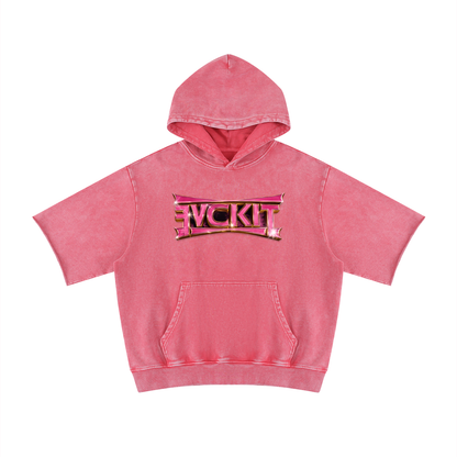 B!TCH I'M BACK = Mineral Wash Short Sleeve Hoodie